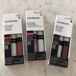 NIB lot of 3 covergirl outlast all-day lip color